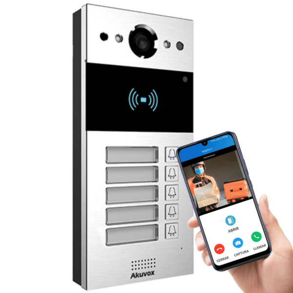 Intercomunicador | videoportero smart | cinco departamentos | Akuvox R20B5F